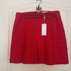 NWT Lilly Pulitzer Rococo Red Fiesta Boucle Cammi Mini Skirt, Size 8
